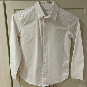 Calvin Klein boys white button down